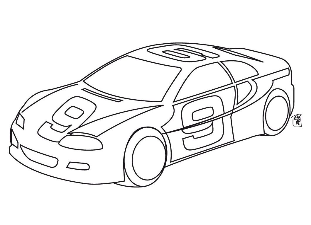 1060x768 Printable Race Car Coloring Pages With Cool Free Adult To Print