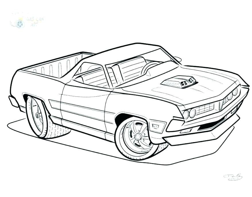878x689 Muscle Car Coloring Pages Free Printable Car Coloring Pages