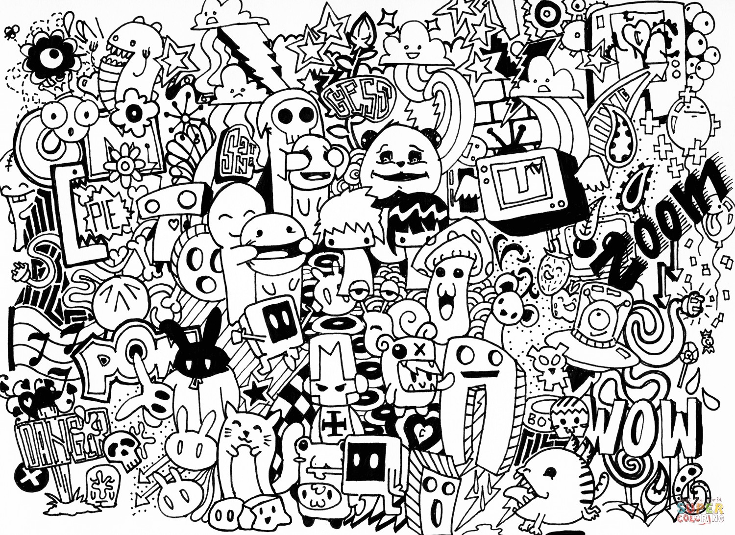 1500x1092 Kawaii Doodle Rachel Doodling Art Coloring Pages For Sheets 3518