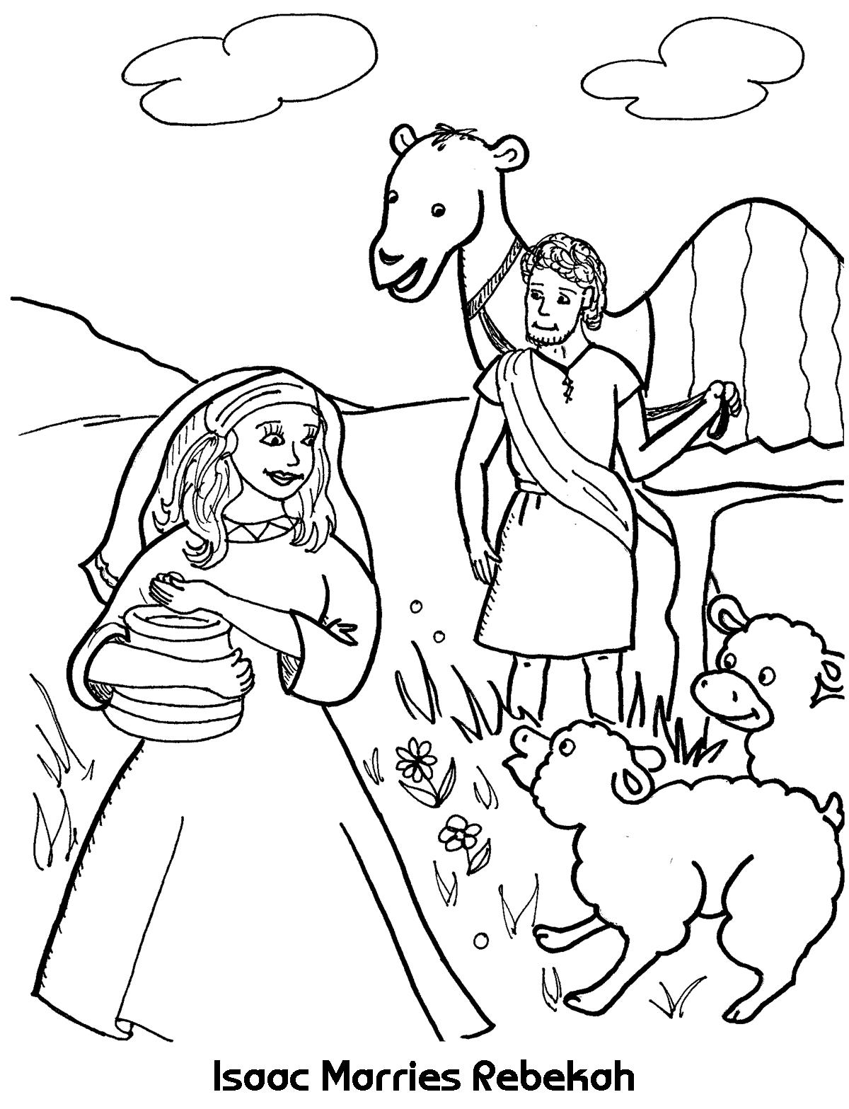 1200x1567 Valuable Isaac And Rebekah Coloring Page Marries Sheet Wesleyan
