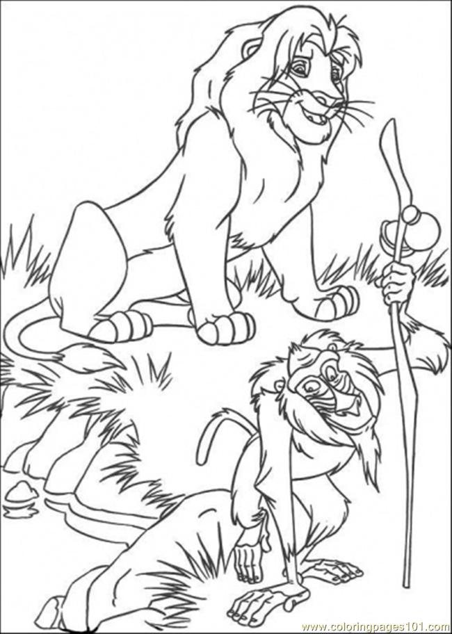 650x912 Musafa And Rafiki Coloring Page