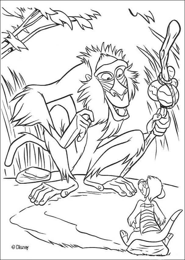 607x850 Rafiki And Timon Coloring Pages