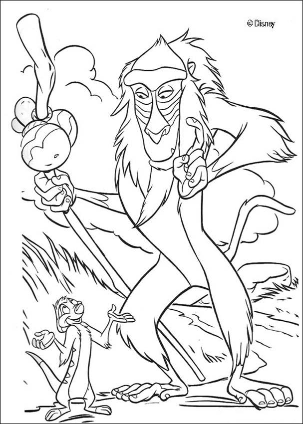 607x850 Timon And Rafiki Coloring Pages