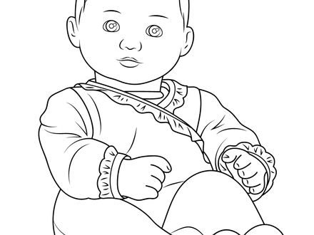 Free Online Printable Kids Colouring Pages Rag Doll, Dolls 440x330 Free Online Printable Kids Colouring Pages Rag Doll, Dolls