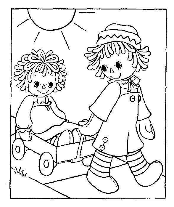 588x699 Raggedy Ann And Andy Colouring Book