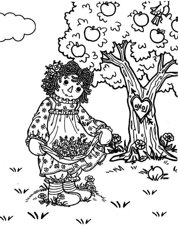 600x776 Raggedy Ann And Andy In The Deep Deep Woods Coloring Page