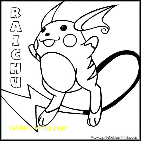 600x600 Raichu Coloring Page Coloring Page Image Coloring Pages Drawing