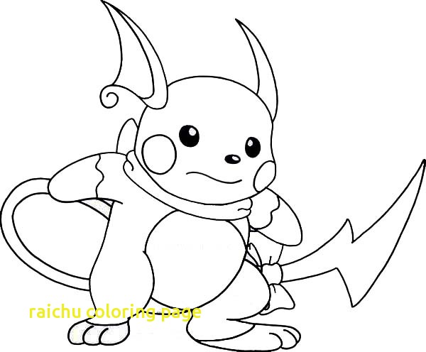 600x496 Raichu Coloring Page With Raichu Is Ready To Fight Coloring Page