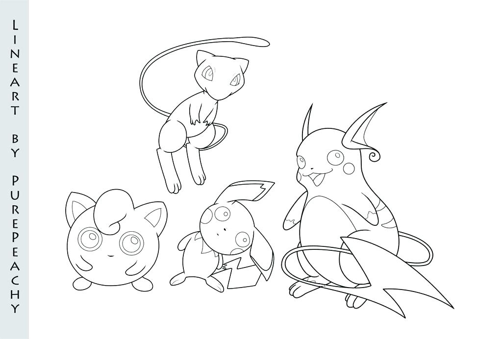1024x692 Mew Coloring Pages Pichu Coloring Pages Mew Coloring Page By Pichu