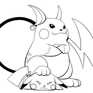 300x300 Pokemon Raichu Coloring Page Pokemon Raichu Coloring Page Color