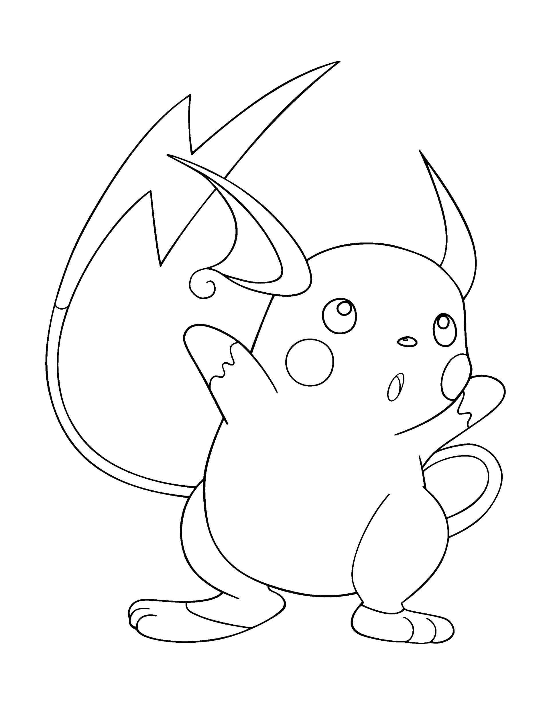 Pokemon Coloring Pages Raichu 12 B Pichu Pikachu 13 1896x2449 Pokemon Coloring Pages Raichu 12 B Pichu Pikachu 13
