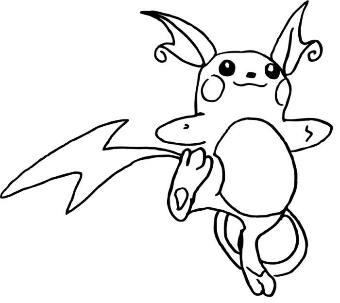 Raichu Pokemon Coloring Pages 700x624 Raichu Pokemon Coloring Pages