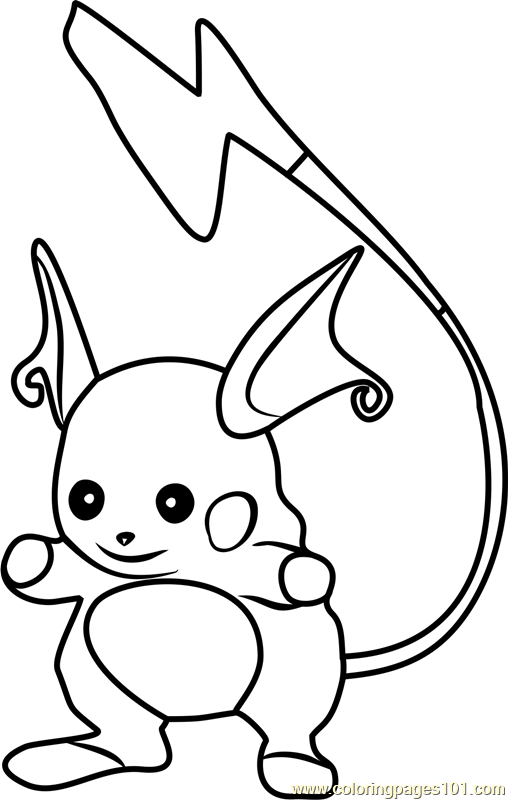 Raichu Pokemon Go Coloring Page 508x800 Raichu Pokemon Go Coloring Page
