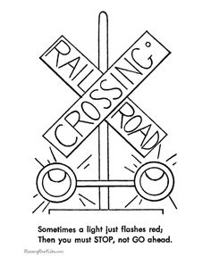 Railroad Crossing Coloring Page From Quinns 236x288 Railroad Crossing Coloring Page From Quinns