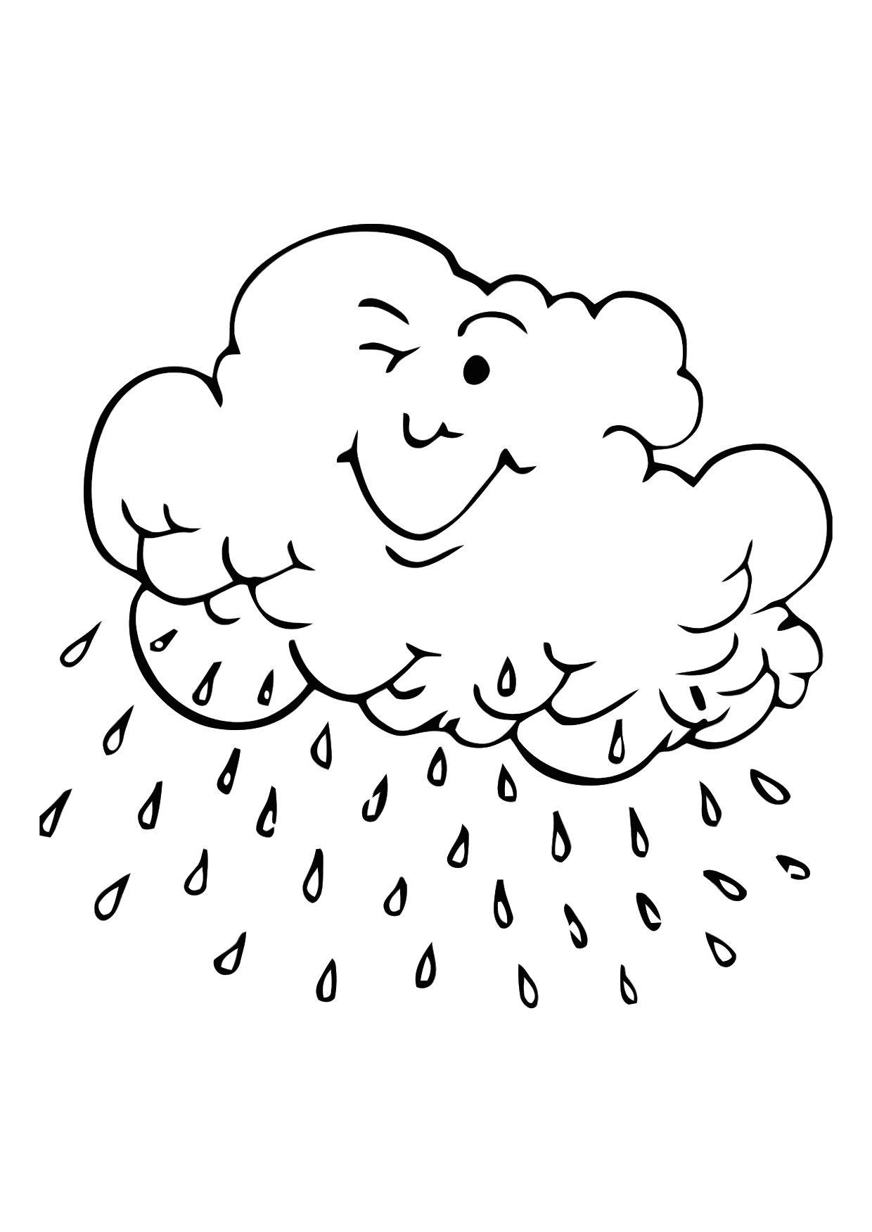 1240x1750 Coloring Page Raincloud
