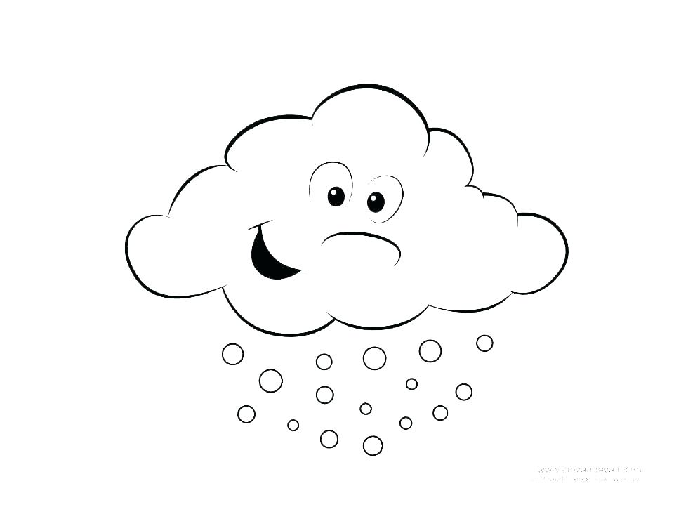 970x749 Clouds Coloring Page