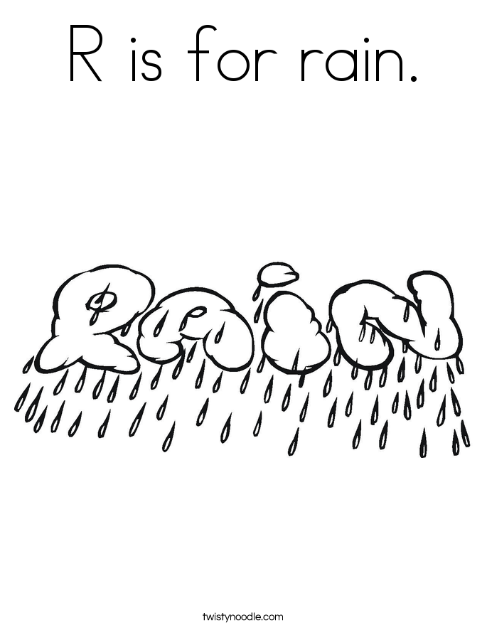 R Is For Rain Coloring Page 685x886 R Is For Rain Coloring Page