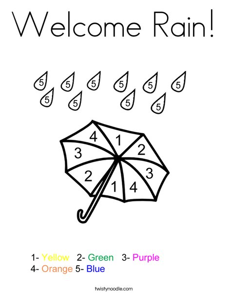 Welcome Rain Coloring Page 468x605 Welcome Rain Coloring Page