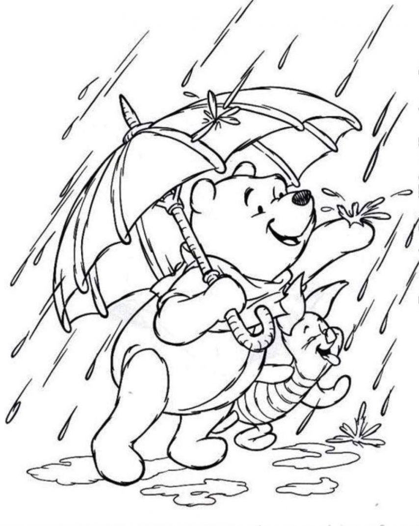 Rain Coloring Pages Printable