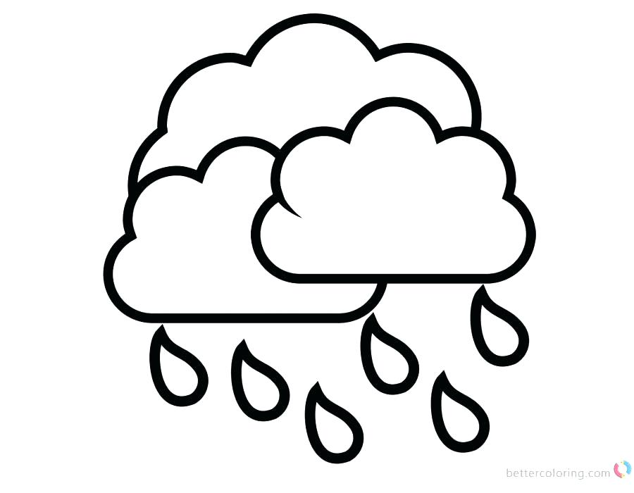 900x700 Free Printable Small Flower Coloring Pages Raindrop Rain