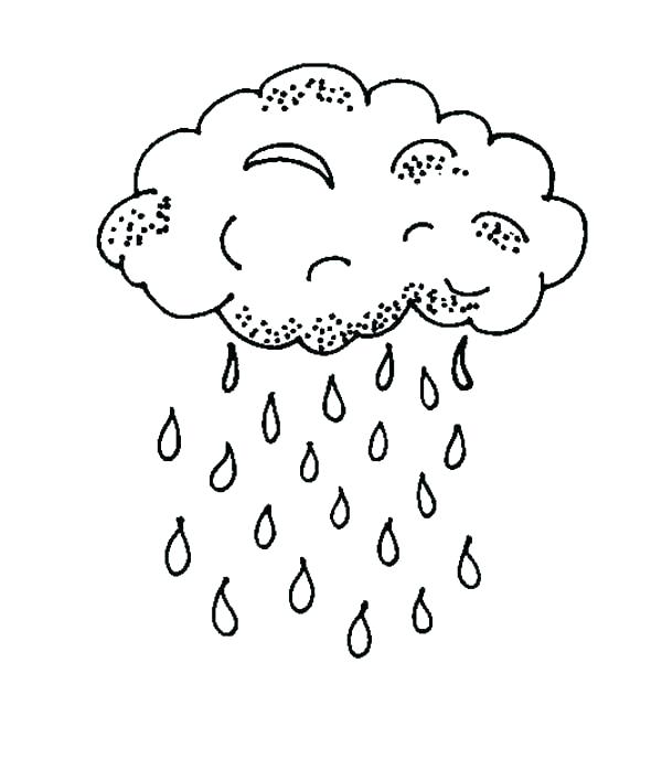 600x688 Raindrop Coloring Page Rain Drop Coloring Page Drawing Cloud