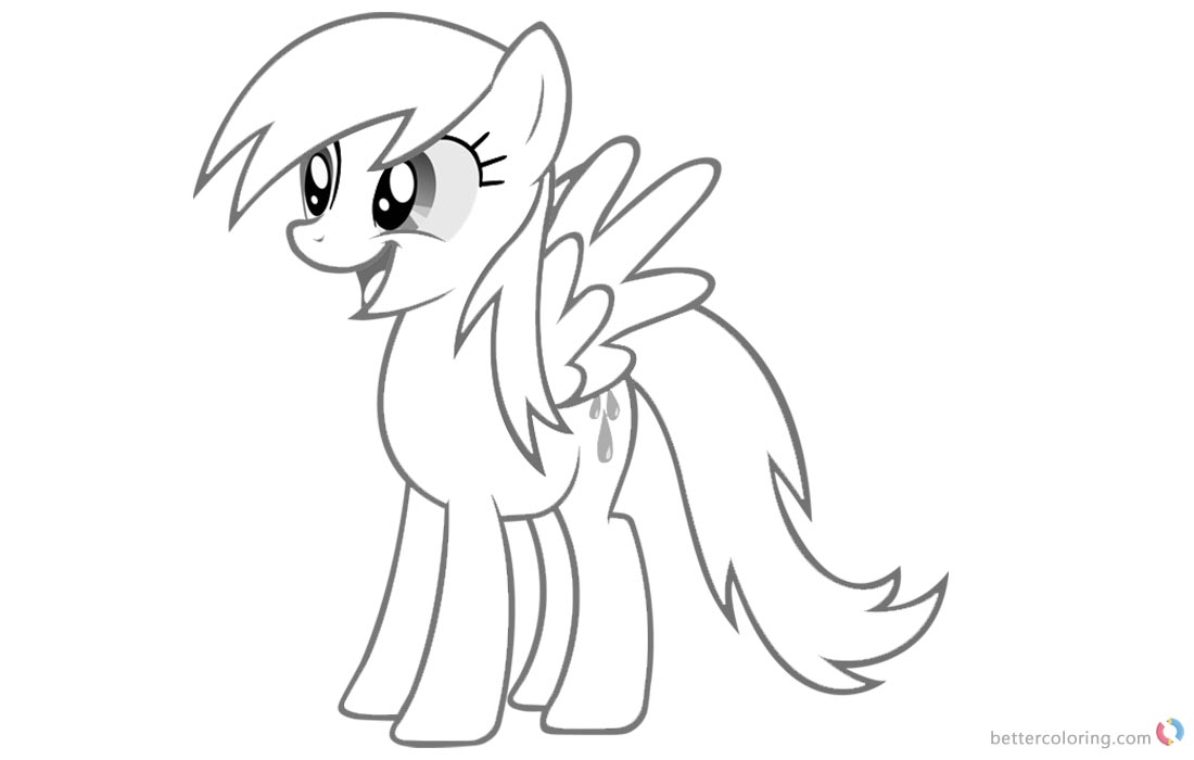 1100x700 Raindrop Coloring Pages My Little Pony
