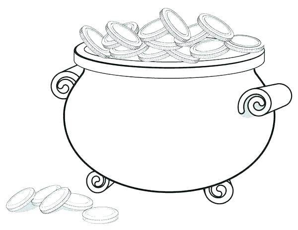 Pot Of Gold To Color Leprechaun Pot Of Gold Coloring Page 600x464 Pot Of Gold To Color Leprechaun Pot Of Gold Coloring Page