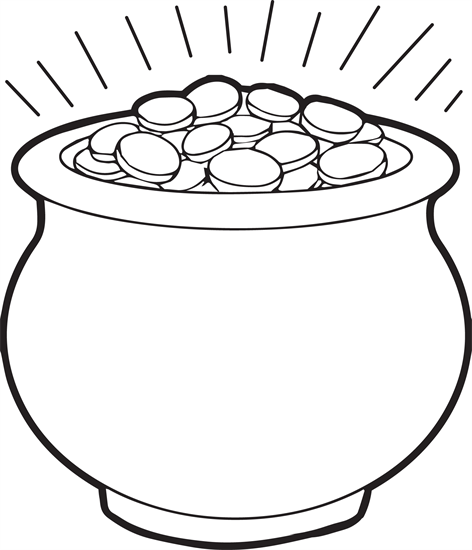 Pot Of Gold Coloring Page 472x550 Pot Of Gold Coloring Page