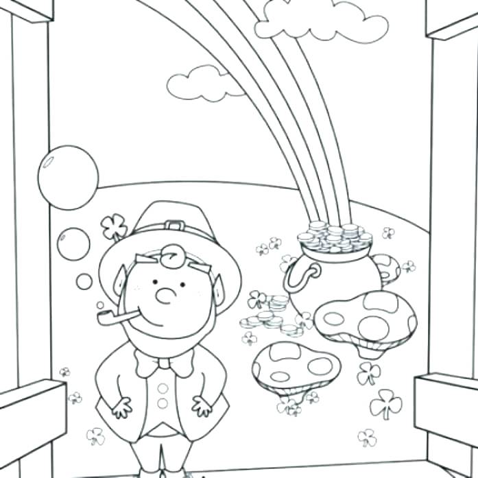 Printable Rainbow Coloring Page 697x697 Printable Rainbow Coloring Page