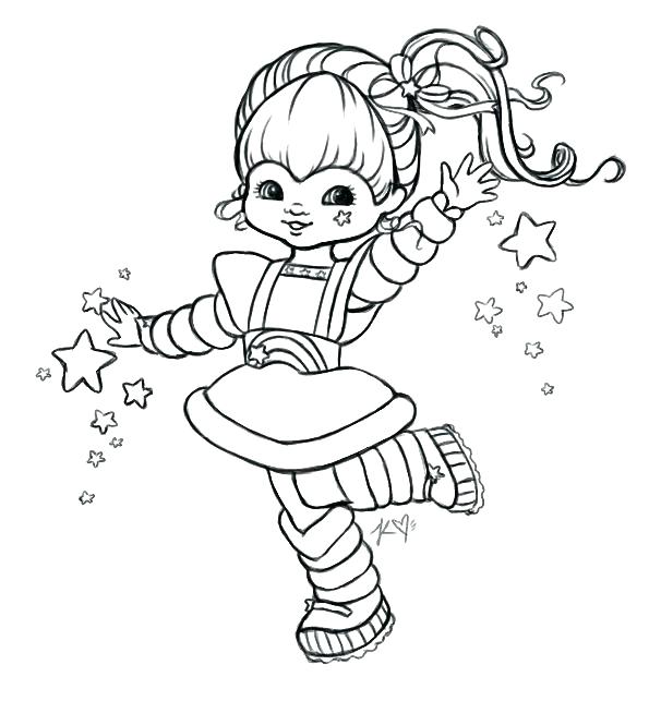 606x643 Rainbow Brite Coloring Pages Printable Rainbow Coloring Page