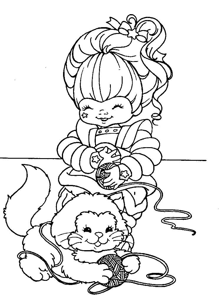 743x1000 Rainbow Brite Playing With Pet Coloring Pages Printable Coloring