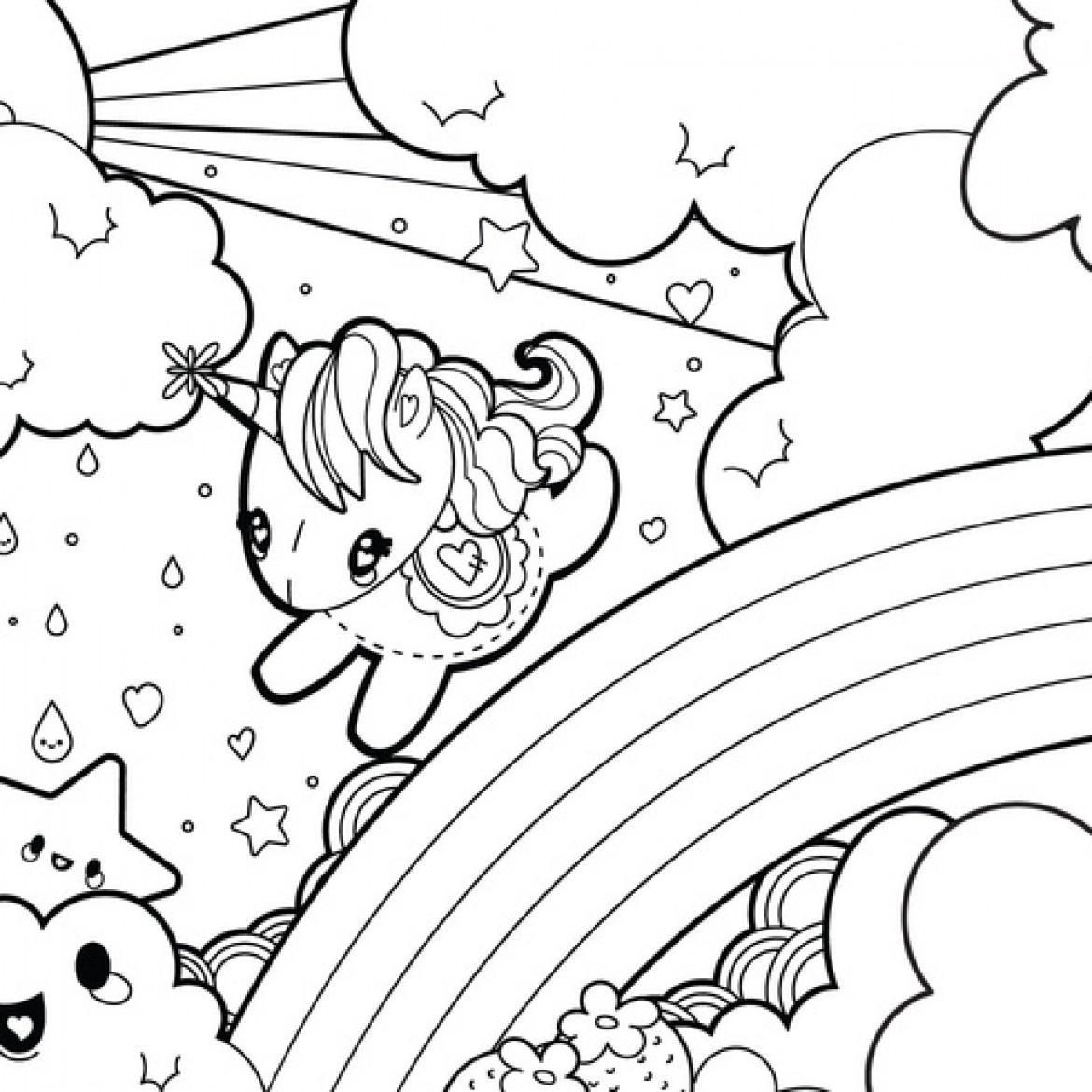 Unicorn Rainbow Coloring Pages 5 1170x1170 Unicorn Rainbow Coloring Pages 5
