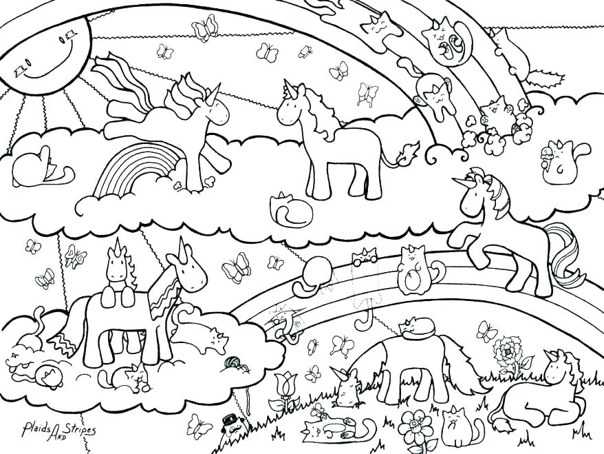 Rainbow Coloring Page Printable Rainbow Coloring Pages For Kids 878x659 Rainbow Coloring Page Printable Rainbow Coloring Pages For Kids