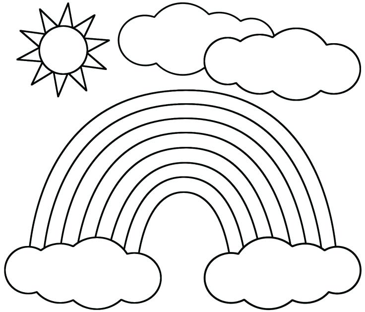 Rainbow Coloring Pages Rainbow And Sun Coloring Page Rainbow 736x629 Rainbow Coloring Pages Rainbow And Sun Coloring Page Rainbow
