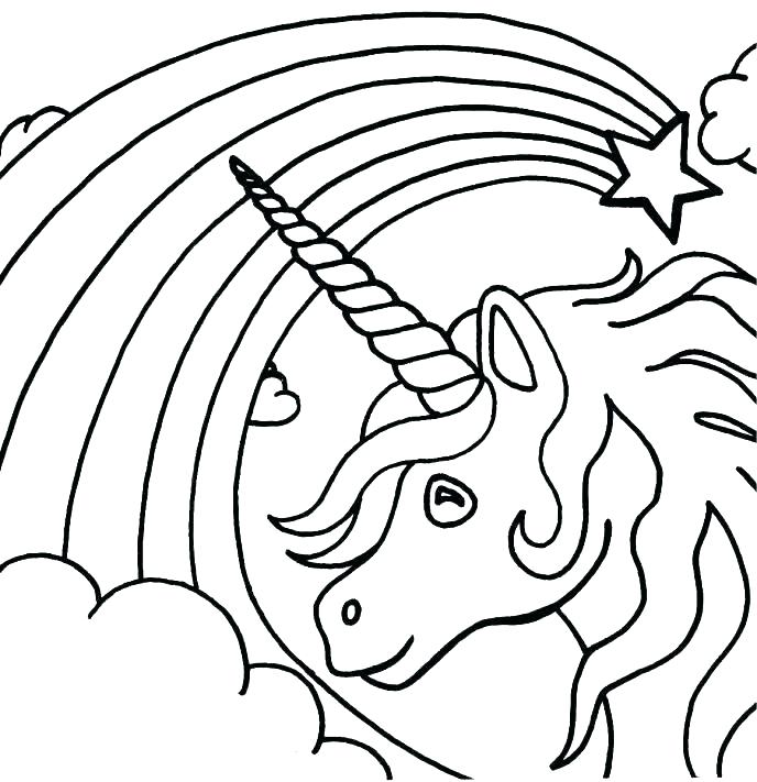 Unicorn Rainbow Coloring Pages Also Rainbow Coloring Unicorn 688x711 Unicorn Rainbow Coloring Pages Also Rainbow Coloring Unicorn