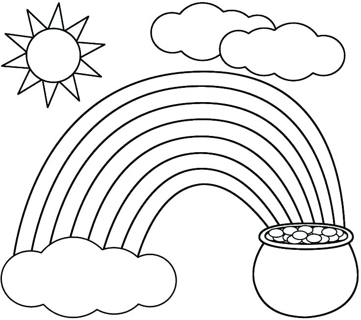 Rainbow Coloring Pages Free Printable 9 736x652 Rainbow Coloring Pages Free Printable 9