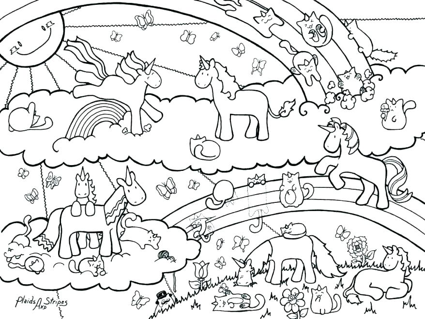 878x659 Print Color Pages Rainbow Coloring Pages Rainbow Coloring Pages
