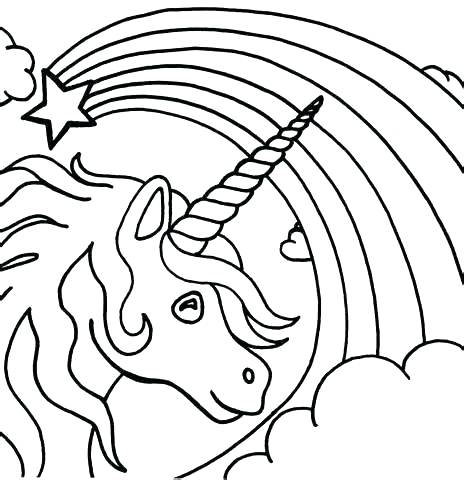 464x480 Unicorn Rainbow Coloring Pages 6