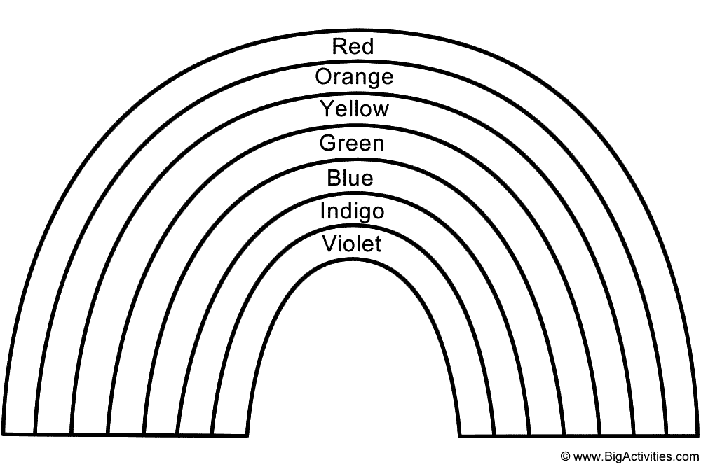 Rainbow Coloring Page With Color Words 1000x667 Rainbow Coloring Page With Color Words