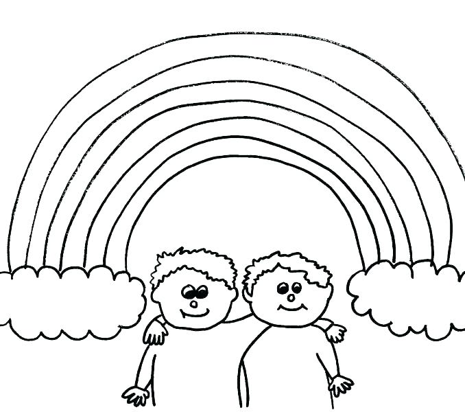 Rainbow Coloring Page 678x600 Rainbow Coloring Page