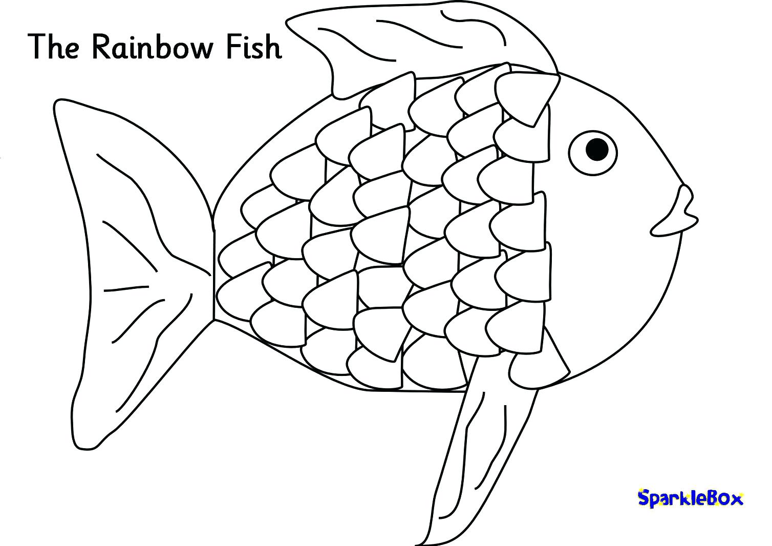 Rainbow Fish Coloring Page