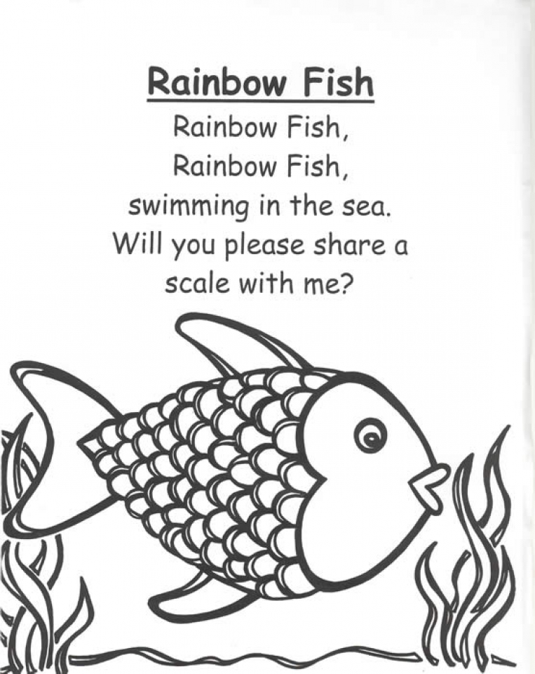 763x960 Rainbow Fish Coloring Page Printable Rainbow Fish Coloring Sheets