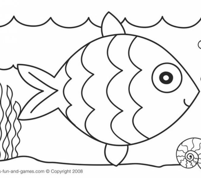 678x600 Fish Coloring Pages For Preschoolers Get This Rainbow Fish
