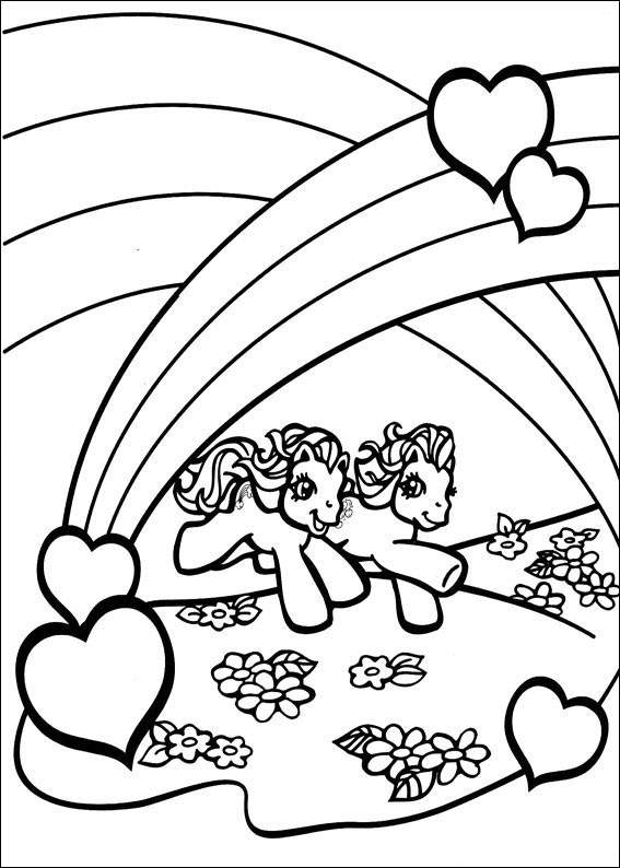 567x794 My Little Pony Under The Rainbow Coloring Page