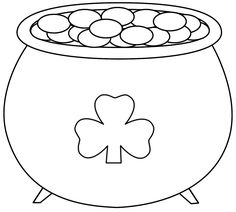 Rainbow + Pot Of Gold Template St Patrick's Day 236x212 Rainbow + Pot Of Gold Template St Patrick's Day