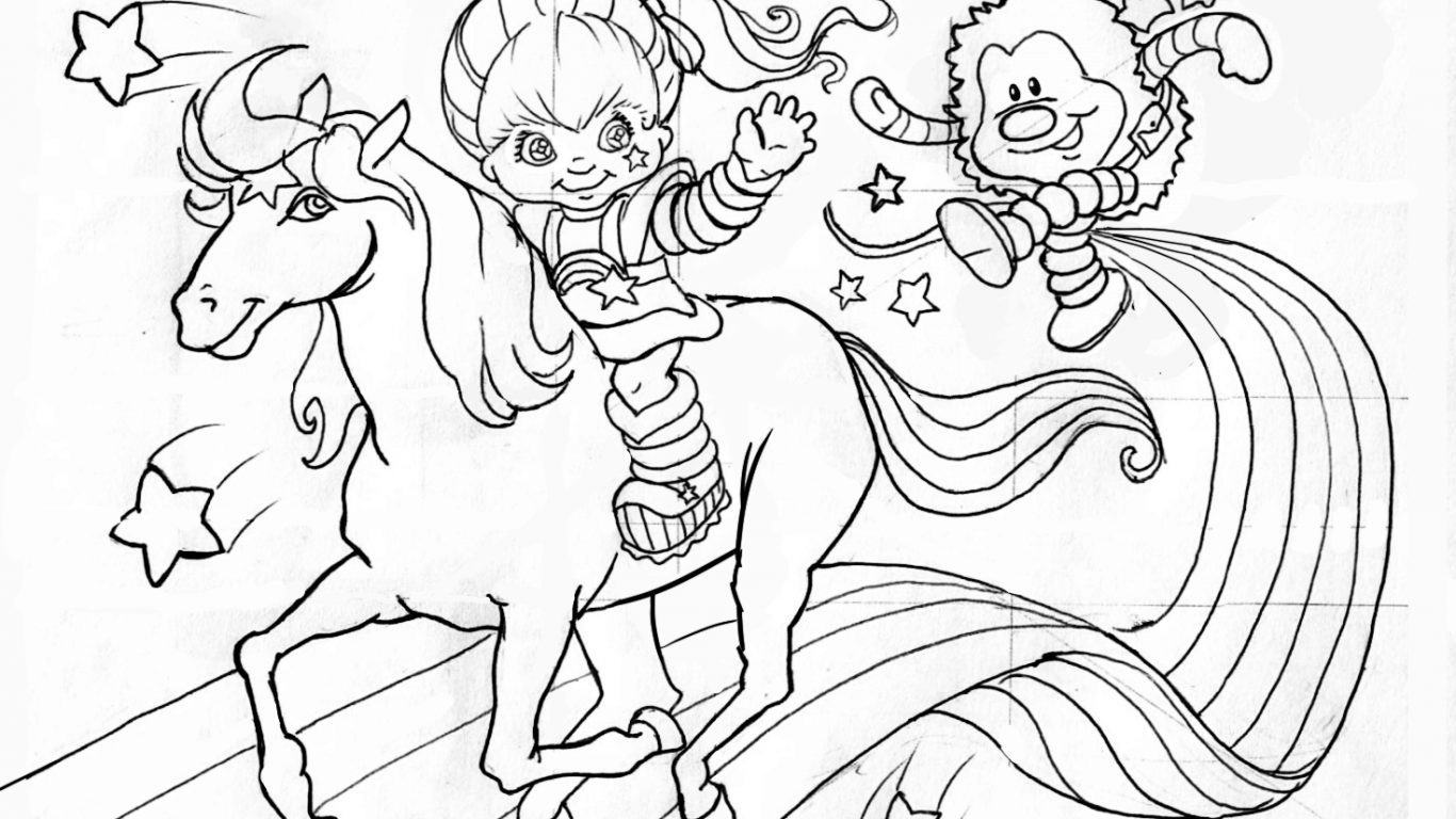 1366x768 Fresh Rainbow Brite Coloring Pages Itgod Free General Book Easy
