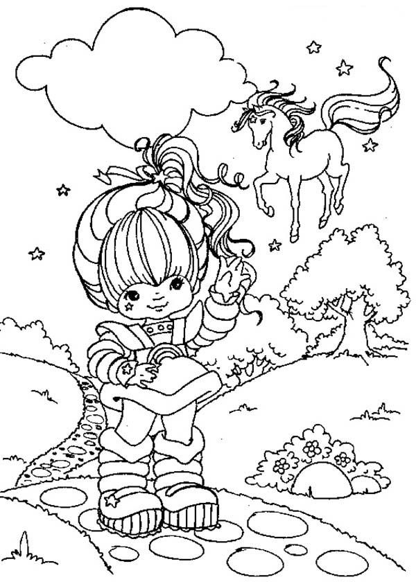 600x843 Rainbow Brite, Rainbow Brite Calling Starlite Coloring Page
