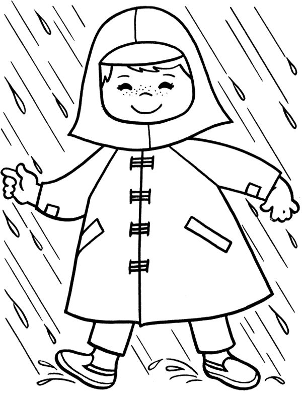 Raincoat Children Coloring Page Coloring Pages For My Class 600x793 Raincoat Children Coloring Page Coloring Pages For My Class