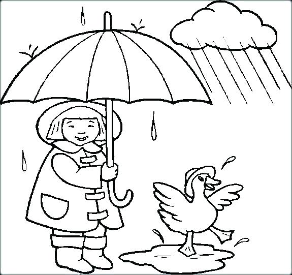 Rain Coloring Sheet 575x541 Rain Coloring Sheet