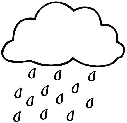 434x422 Raindrop Coloring Page Rain Drop Coloring Page Drawing Cloud